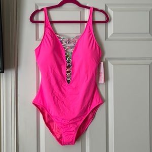 NWT Lilly Pulitzer lattice one piece